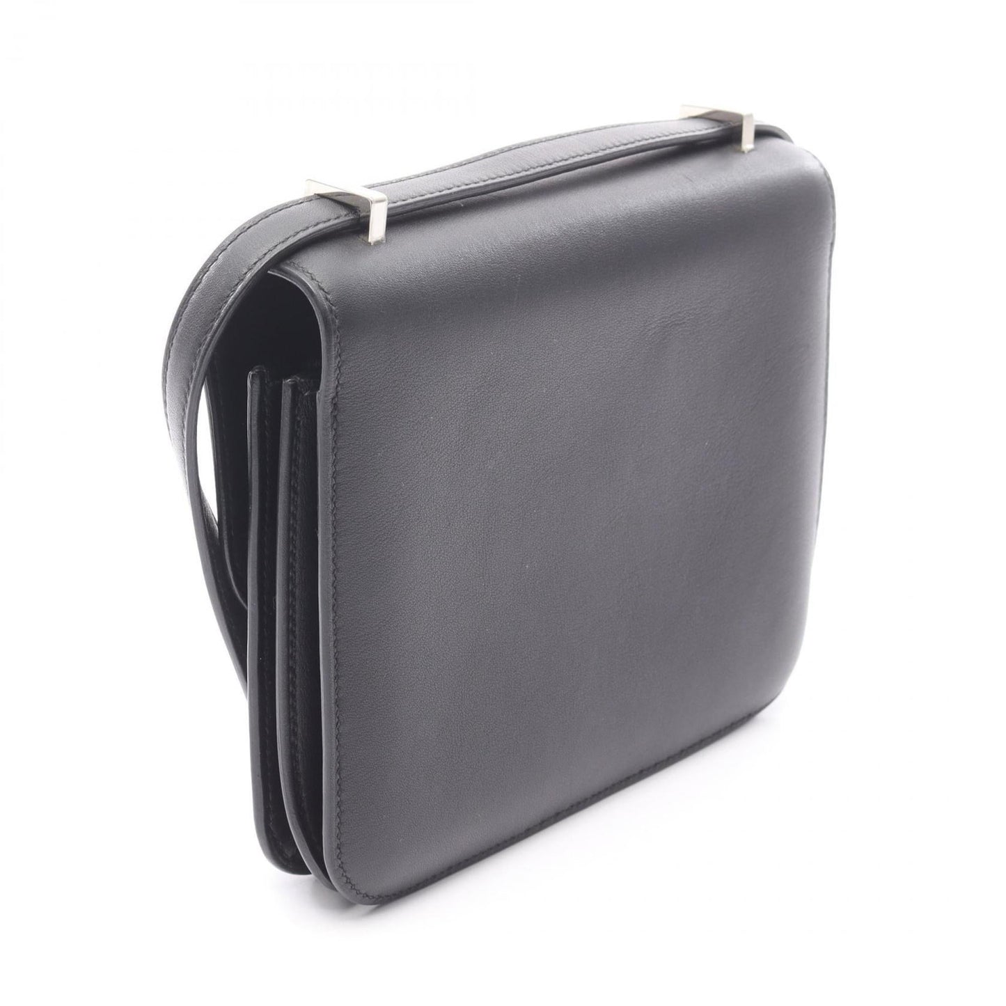 Hermes Black Swift Leather Shoulder Bag ( )