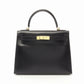 Hermes Black Box Calf Leather Leather Handbag ( )