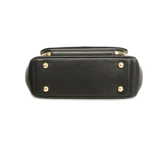 Chanel 2way bag matelasse caviar skin black gold metal