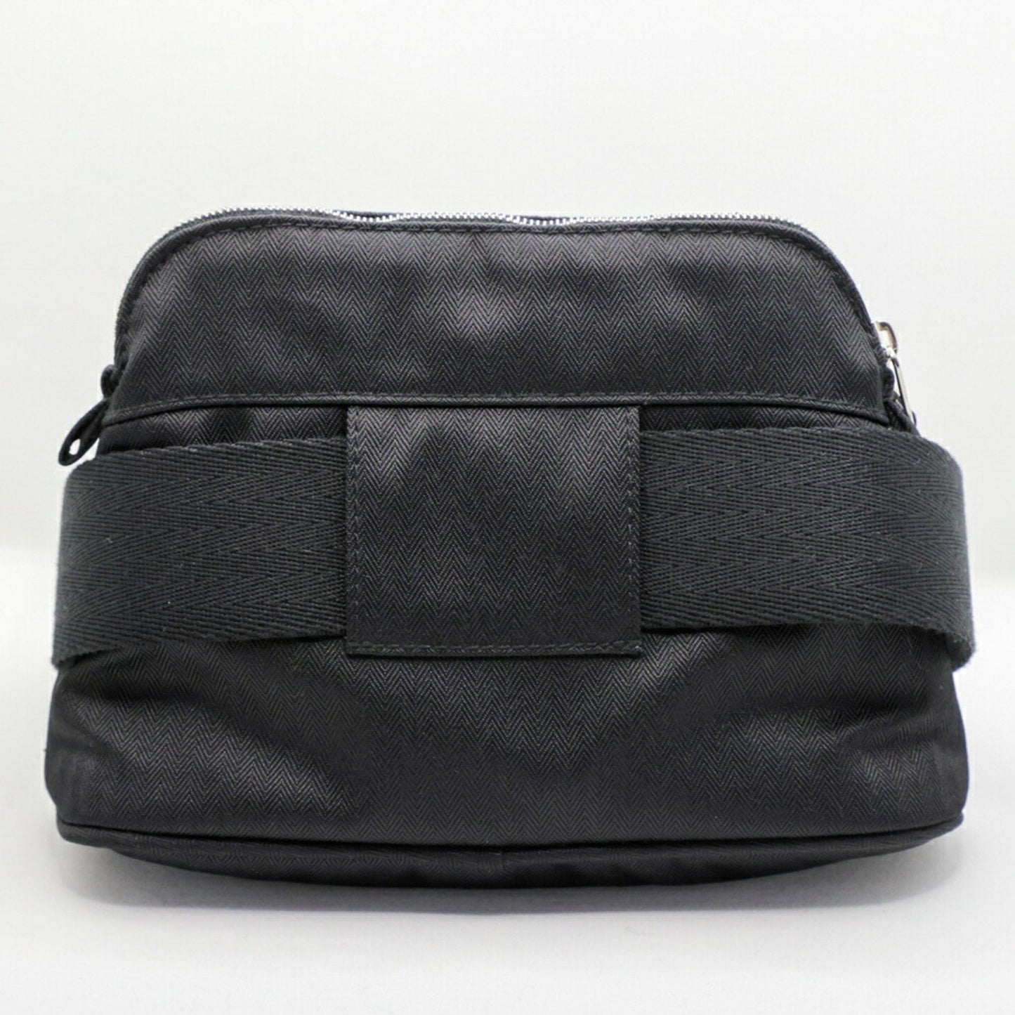 Hermes Black Canvas Fanny Pack Pouch ( )