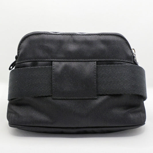 Hermes Black Canvas Fanny Pack Pouch ( )