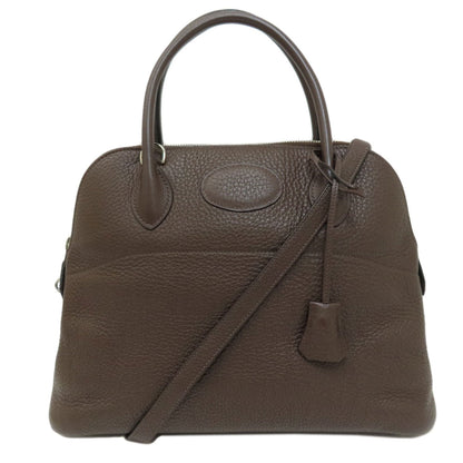 Hermes Brown Taurillon Clemence Leather Handbag ( )