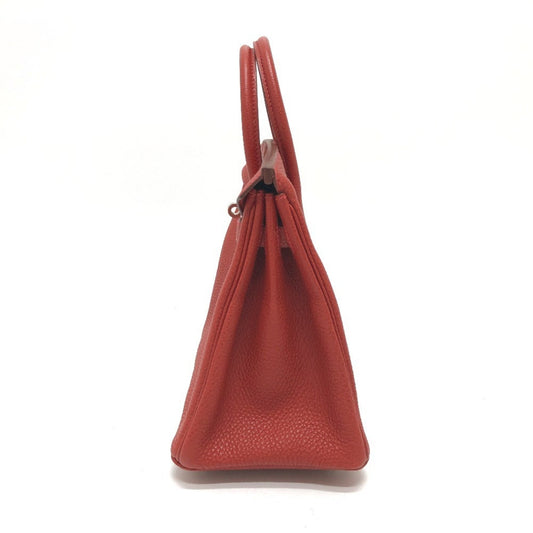Hermes Birkin Red Color Togo Leather Handbag Tote Bag ( )