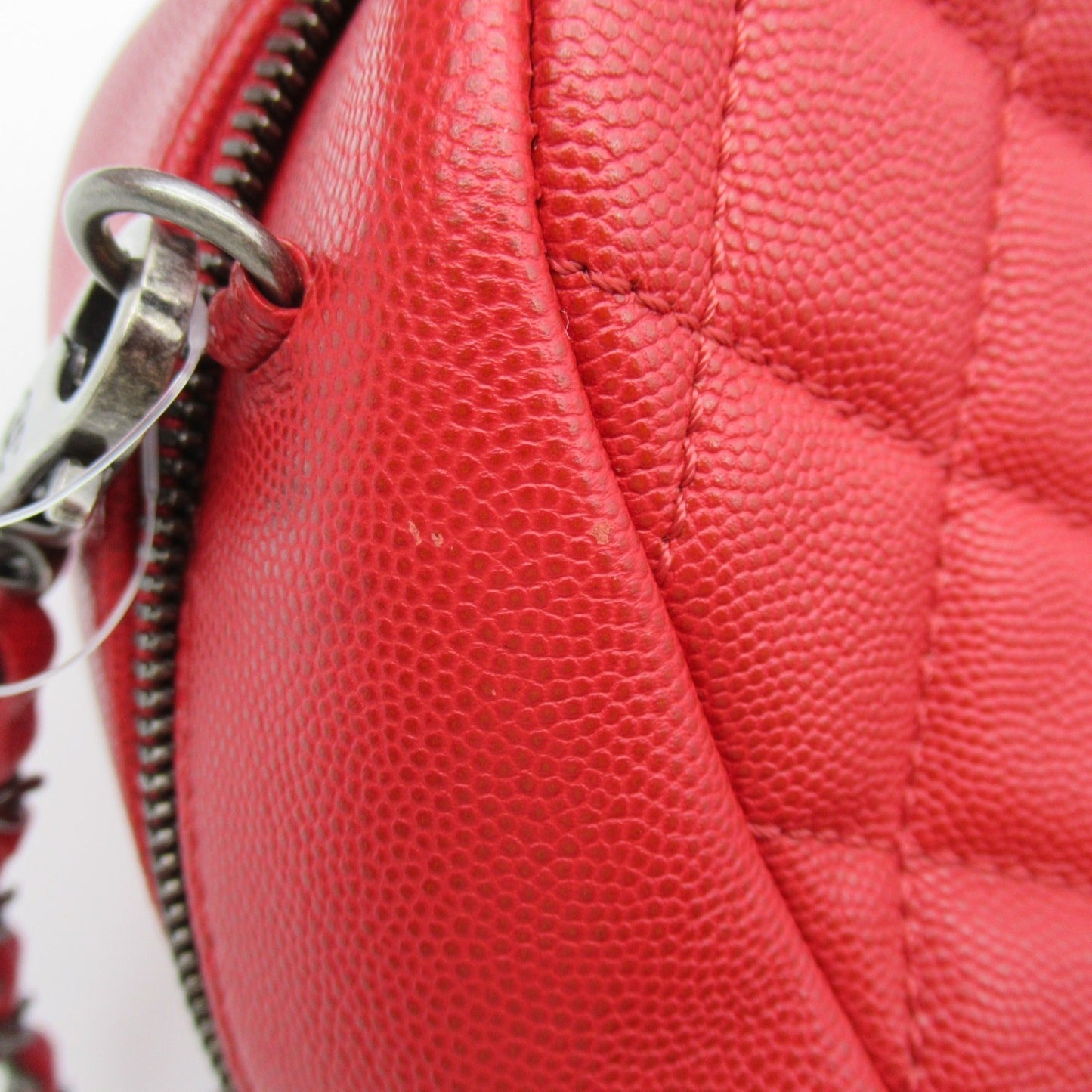 CHANEL 2way Boston bag Red Caviar Skin [Grained Calf]