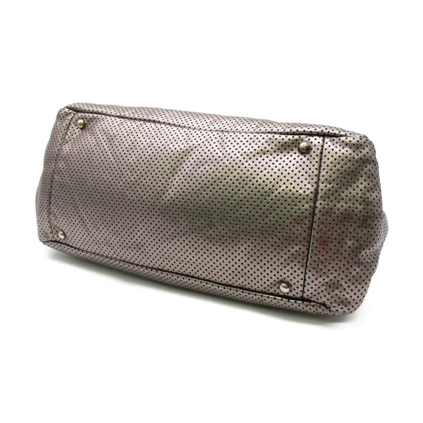 CHANEL 2.55 ChainShoulder Bag Silver metallic leather