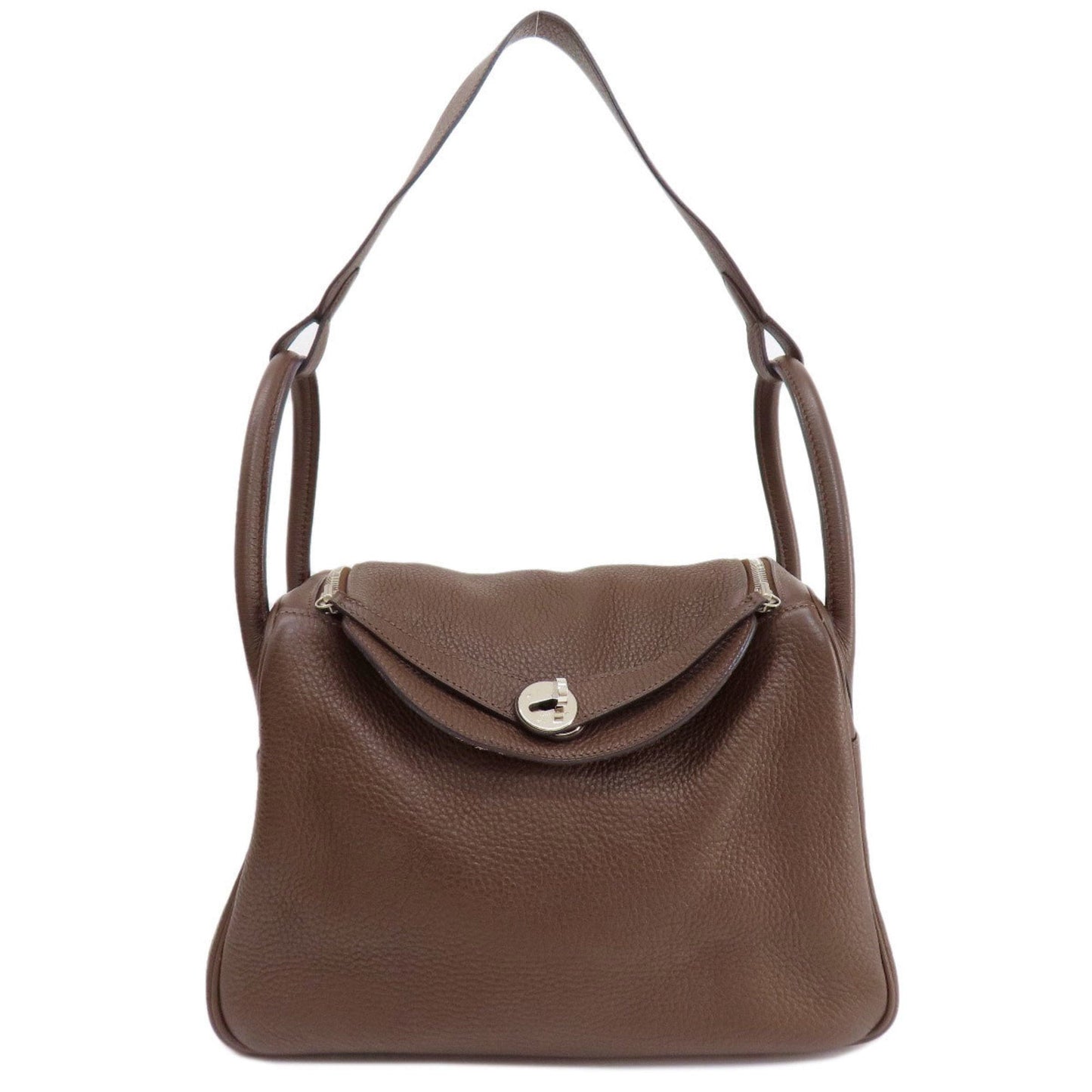 Hermes Brown Leather Handbag ( )