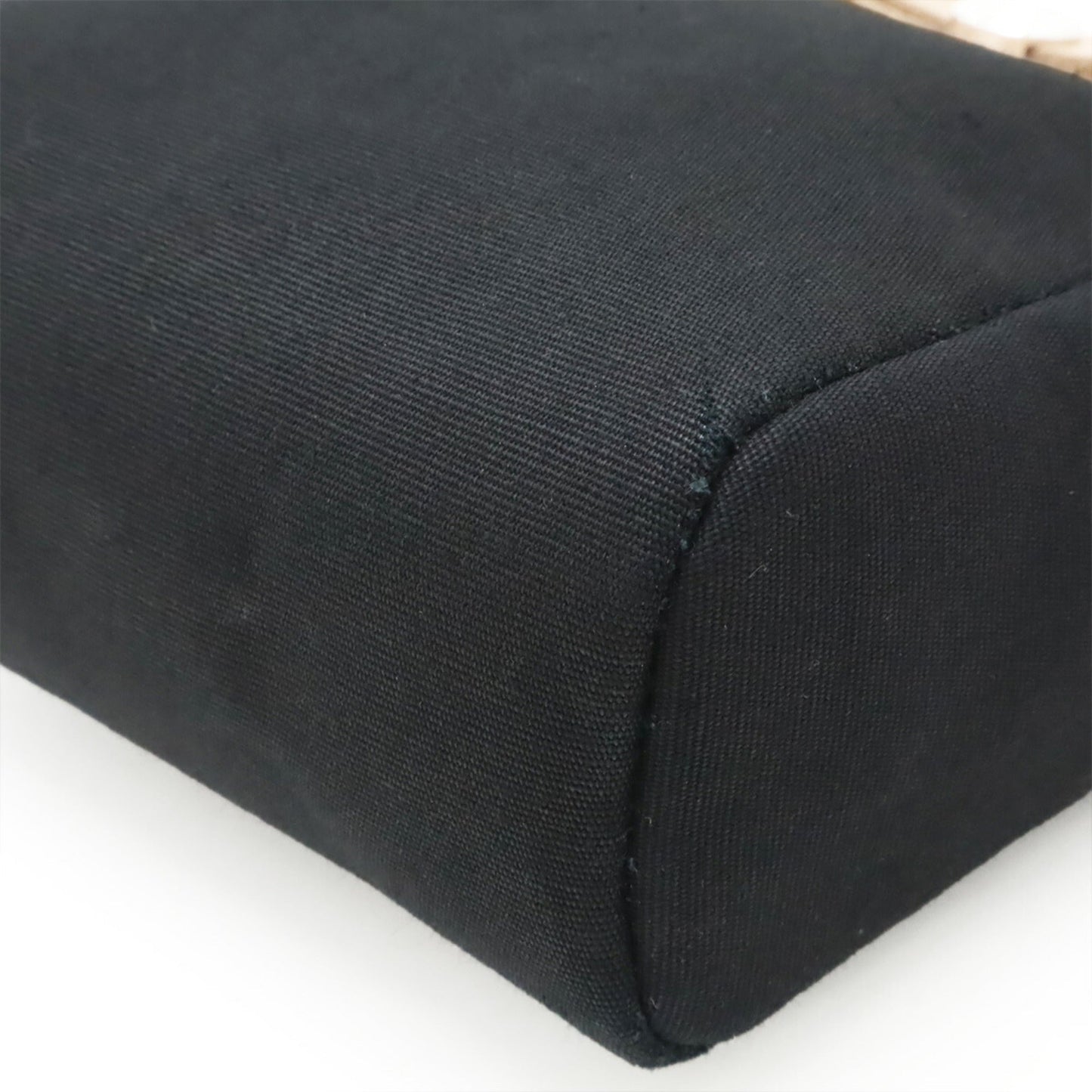 Hermes Black Natural Toile Officier Leather Pochette Shoulder Bag ( )