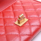 Chanel 2.55 leather - matelasse chain shoulder bag red