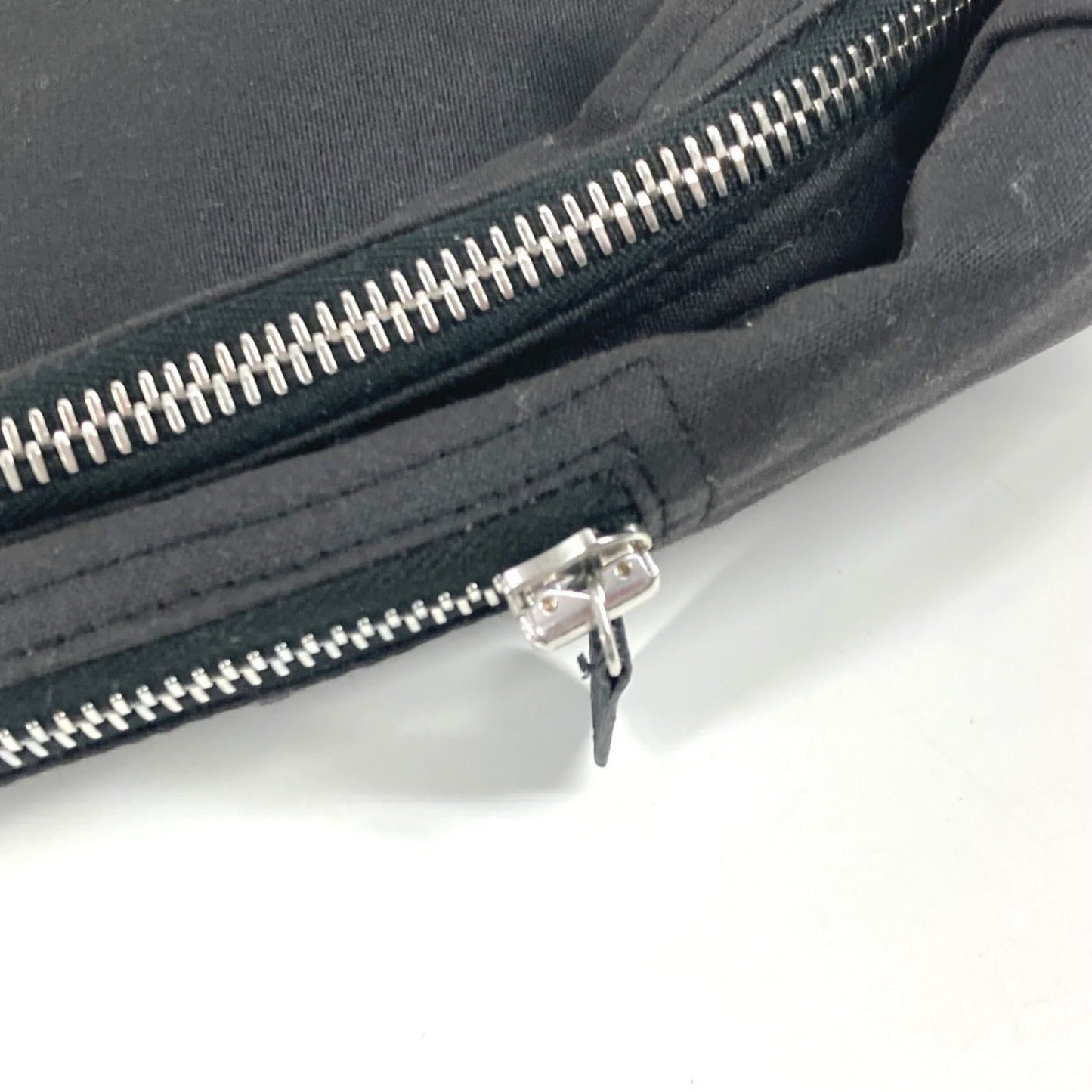 Hermes Black Canvas Handbag Tote Bag ( )