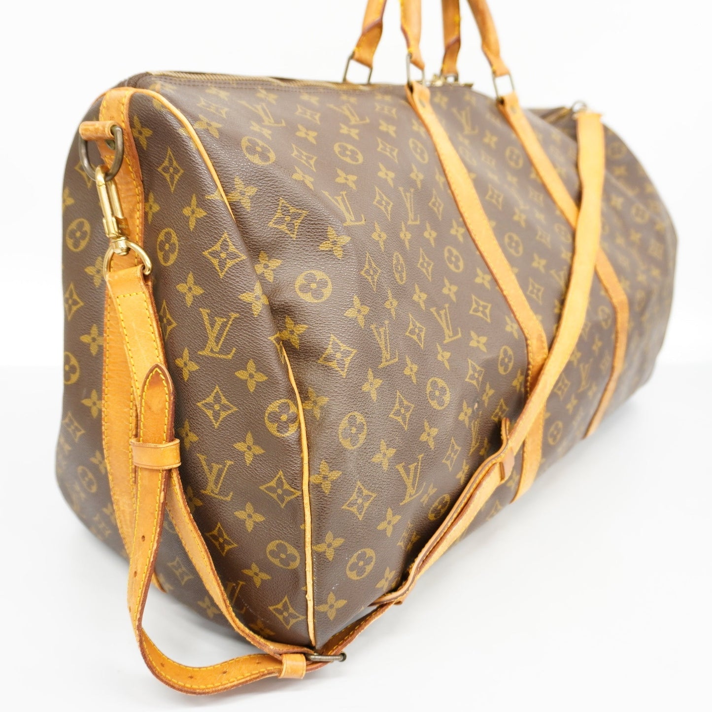LOUIS VUITTONAuth  Monogram Keepall Bandouliere 60 M41412 Boston Bag