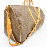 LOUIS VUITTONAuth  Monogram Keepall Bandouliere 60 M41412 Boston Bag