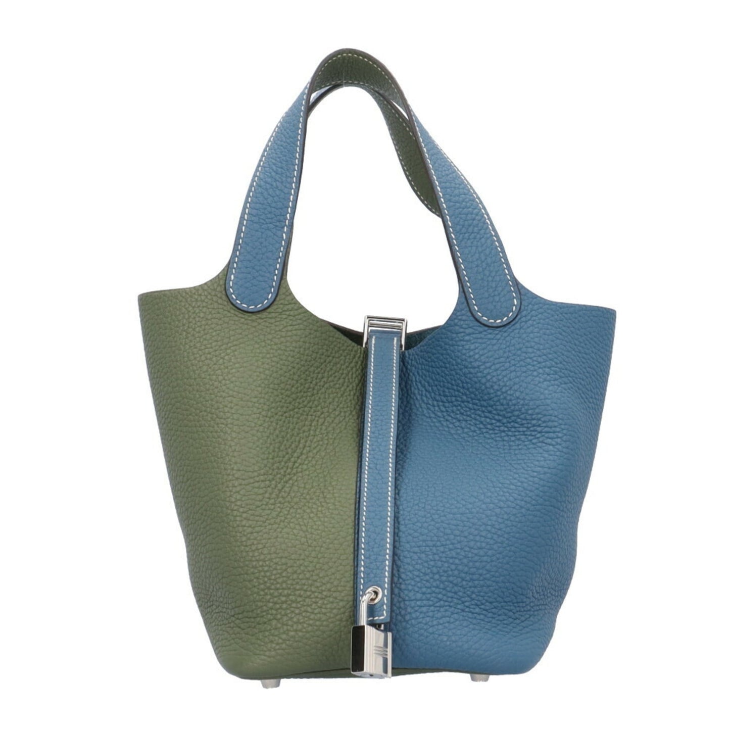 Hermes Blue Leather Handbag ( )