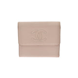 Chanel Beige Ladies Caviar Skin Trifold Wallet