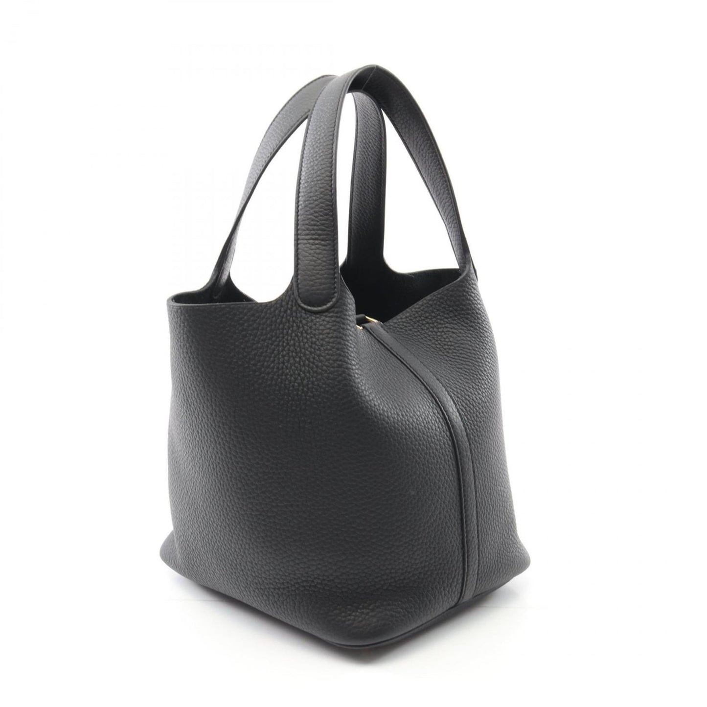 Hermes Black Taurillon Clemence Leather Handbag ( )