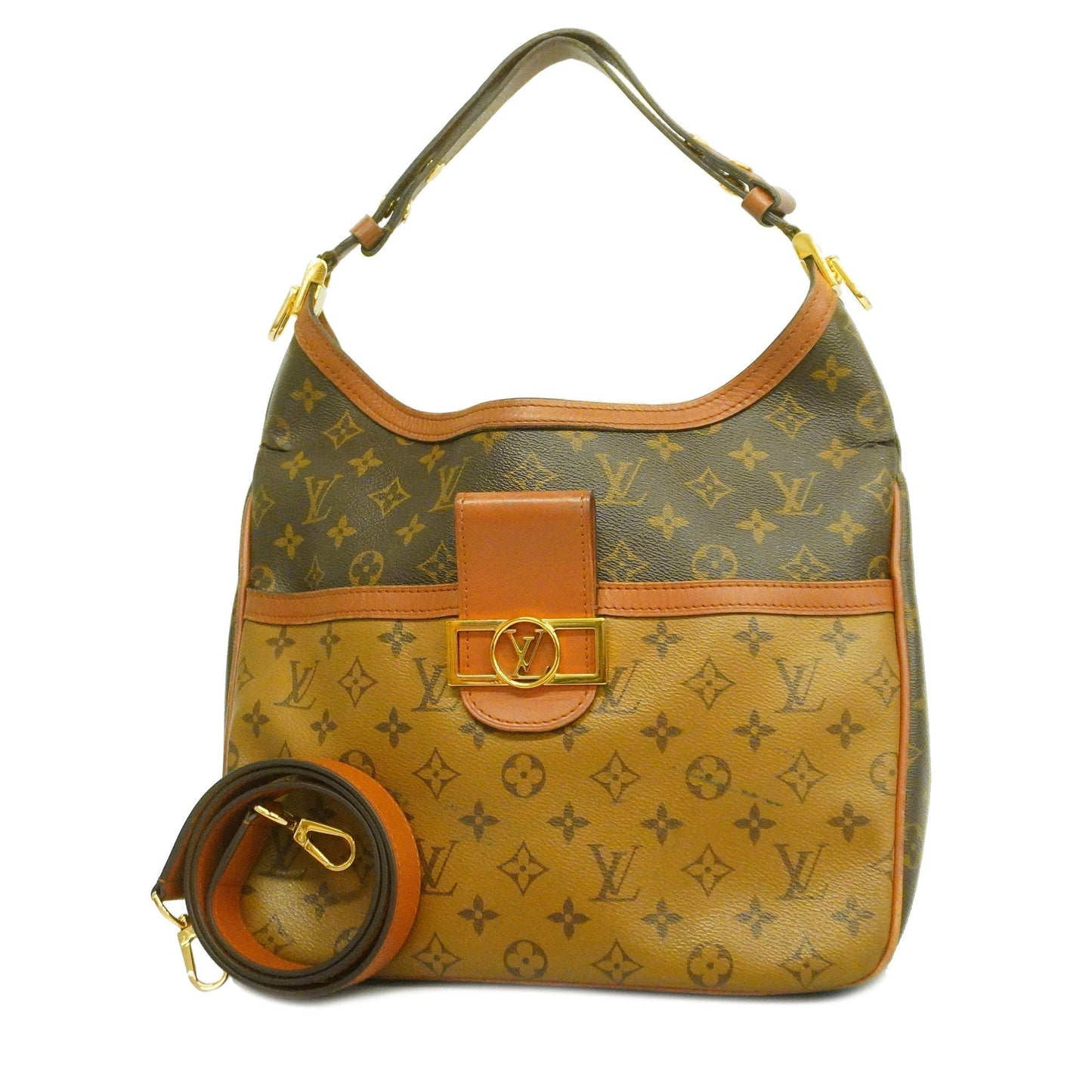 LOUIS VUITTONAuth  2WAY Bag Monogram Reverse Hobo Dauphine MM M45195