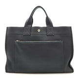 Hermes Black Buffalo Leather Handbag Tote Bag ( )
