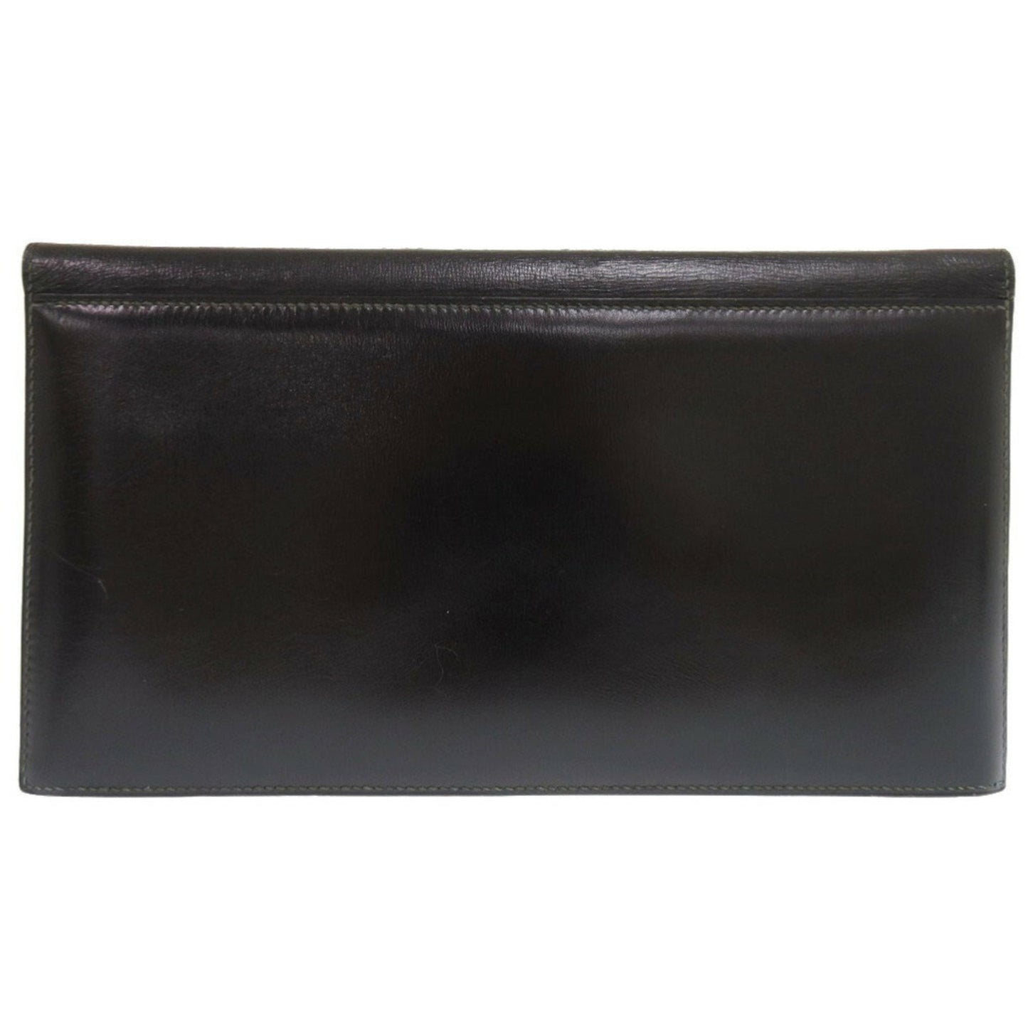 Hermes Black Box Calf Leather Clutch Bag ( )