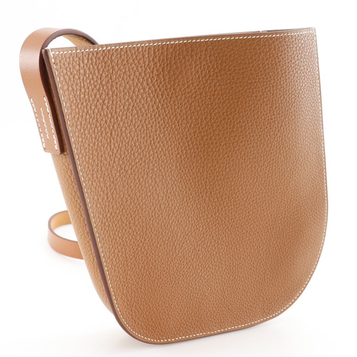 Hermes Brown Gold Brown Togo Leather Shoulder Bag ( )