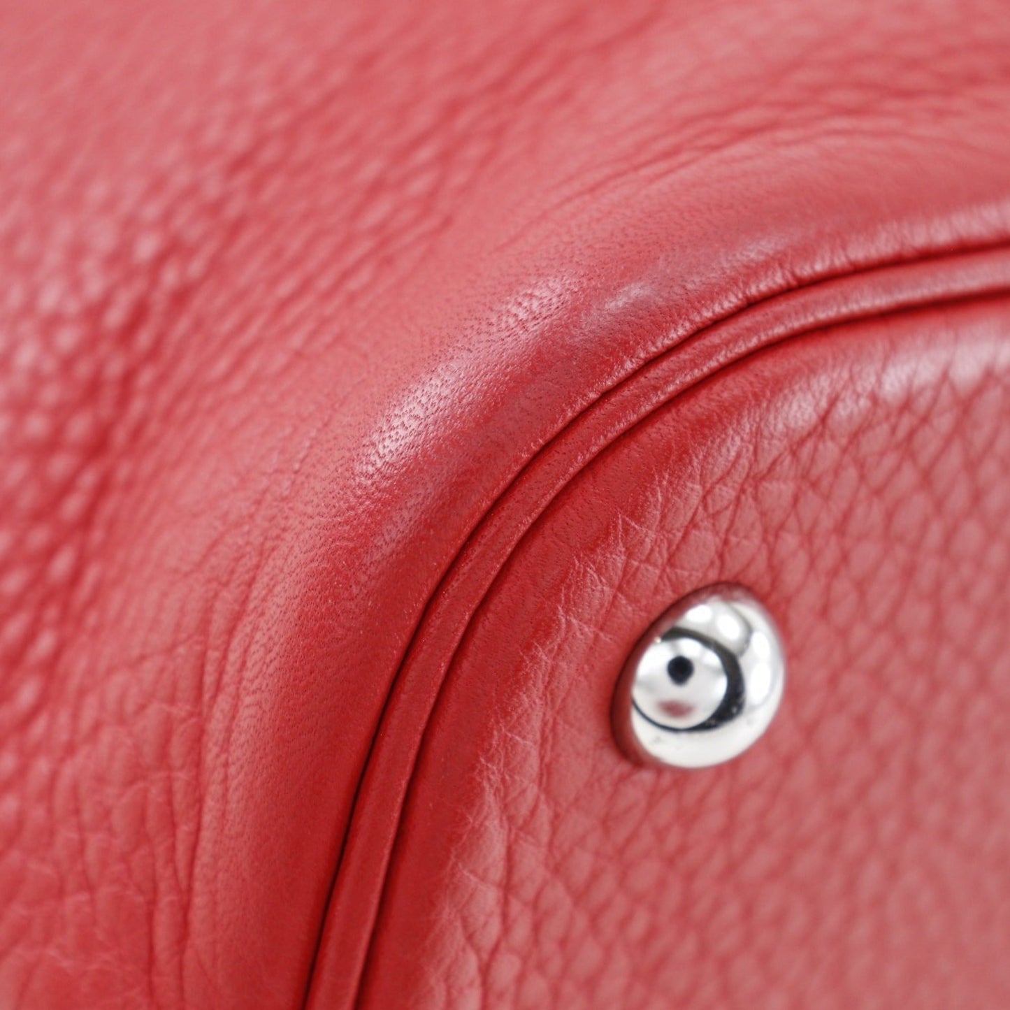 Hermes Bolide Red Color Taurillon Clemence Leather Handbag ( )