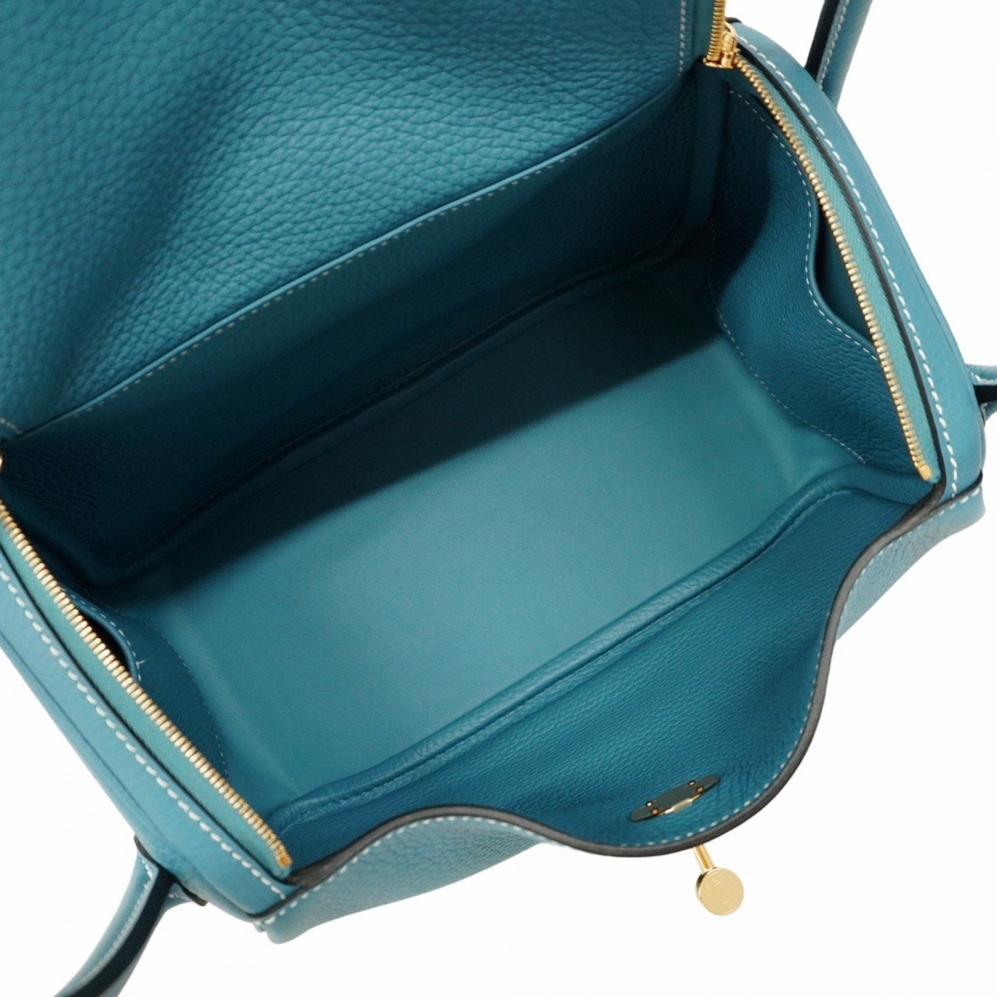 Hermes Blue Jean Taurillon Clemence Leather Handbag ( )