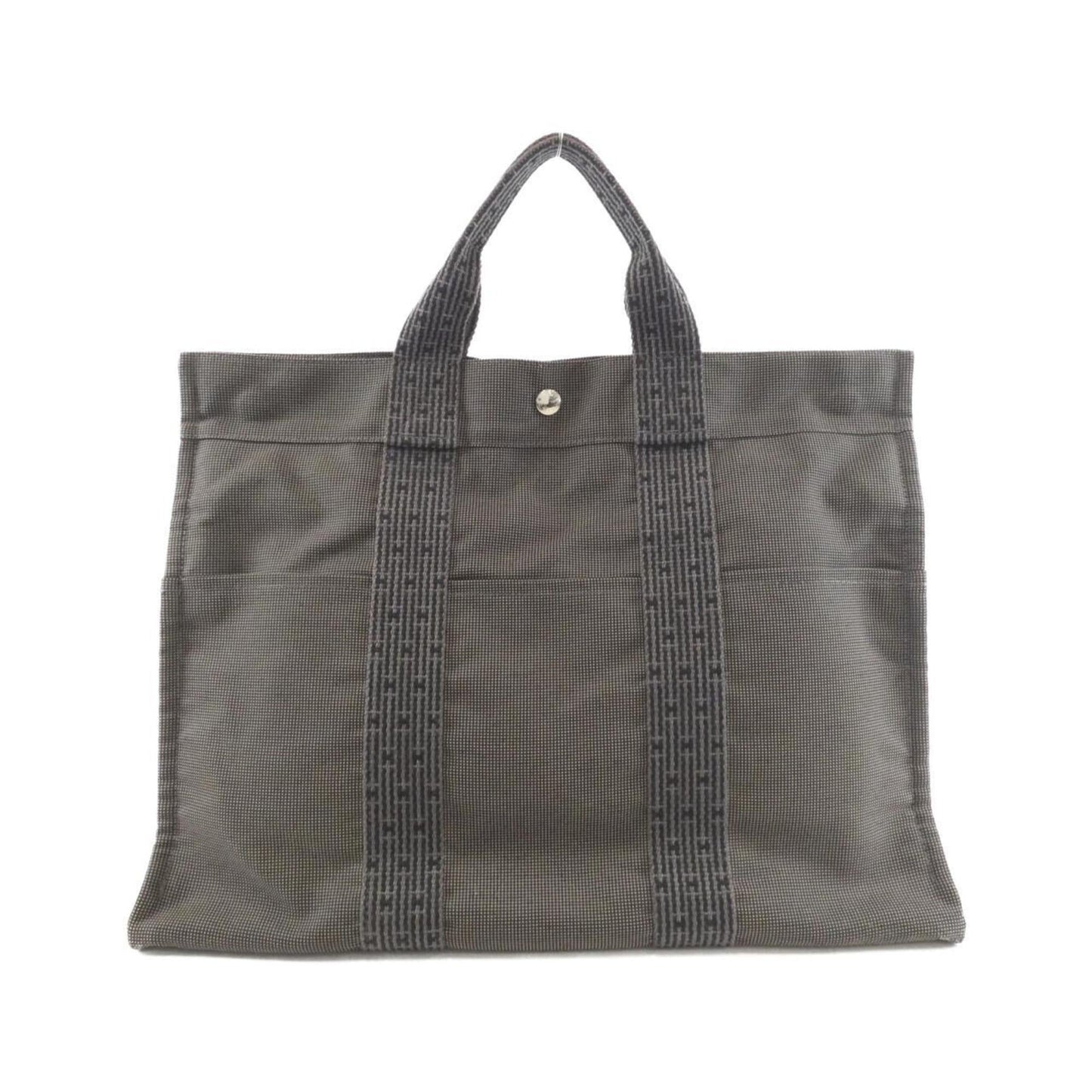 Hermes Black Canvas Handbag ( )