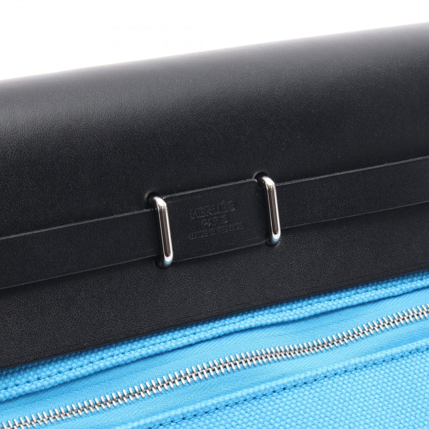 Hermes Black Blue Leather Shoulder Bag ( )