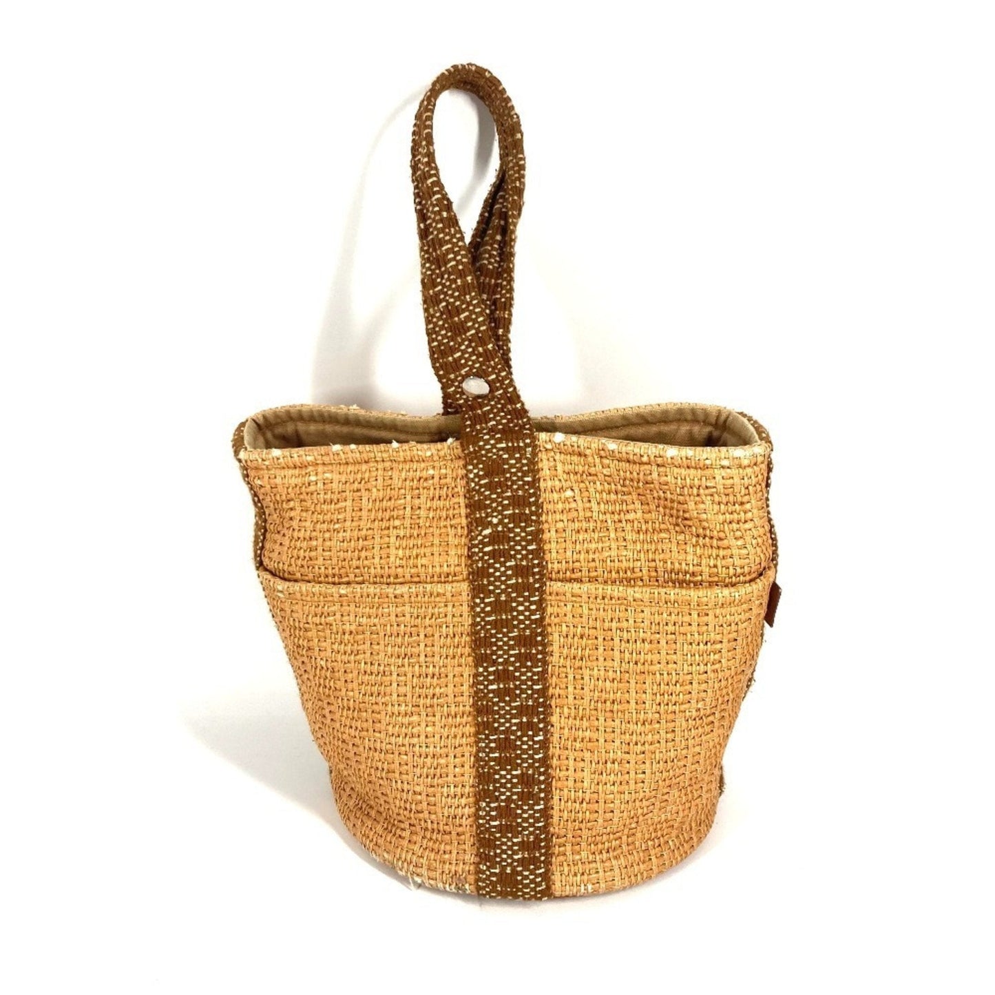 Hermes Beige Cotton Handbag Tote Bag ( )