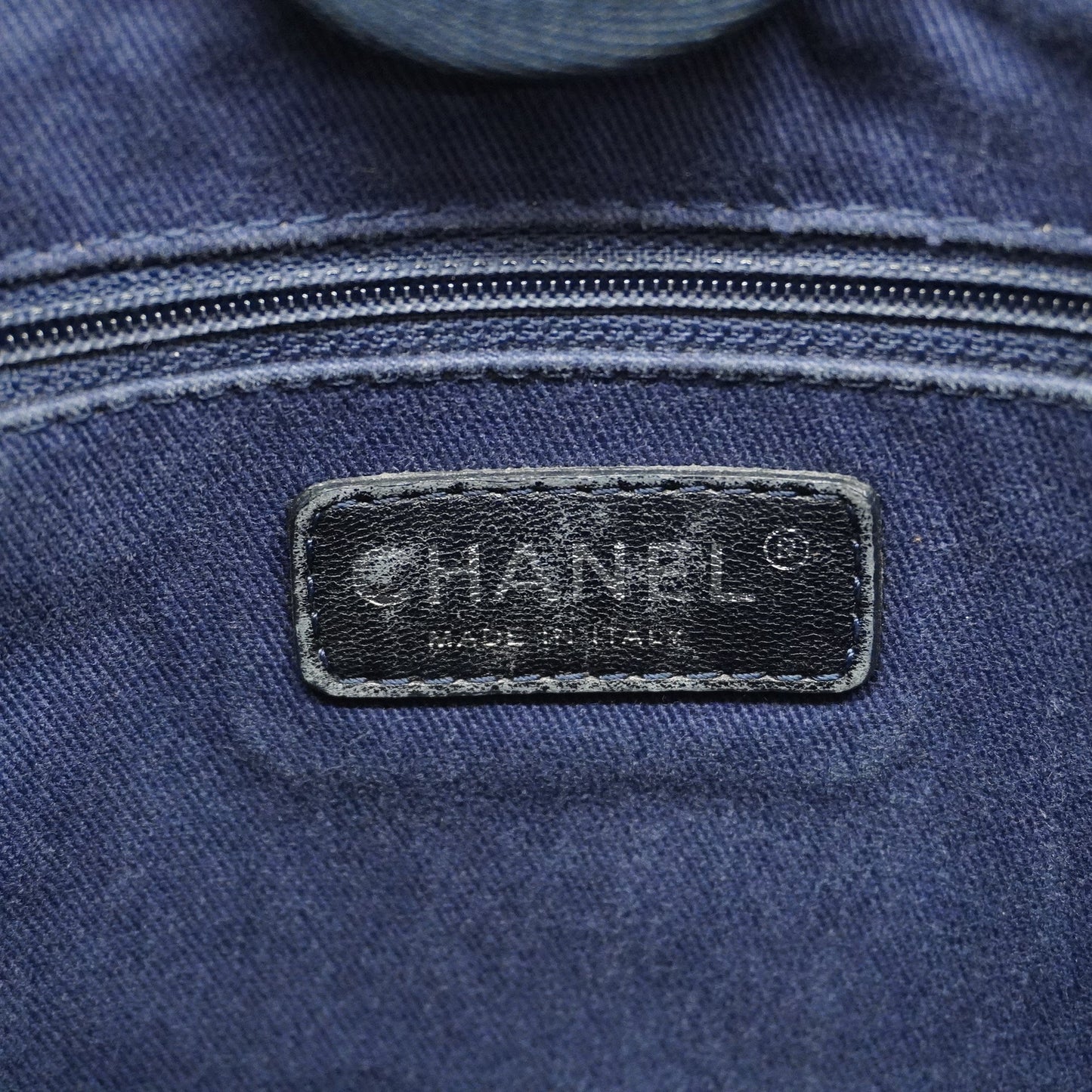 CHANEL   Deauville Shoulder Bag Women's Canvas,Leather Shoulder Bag Navy
