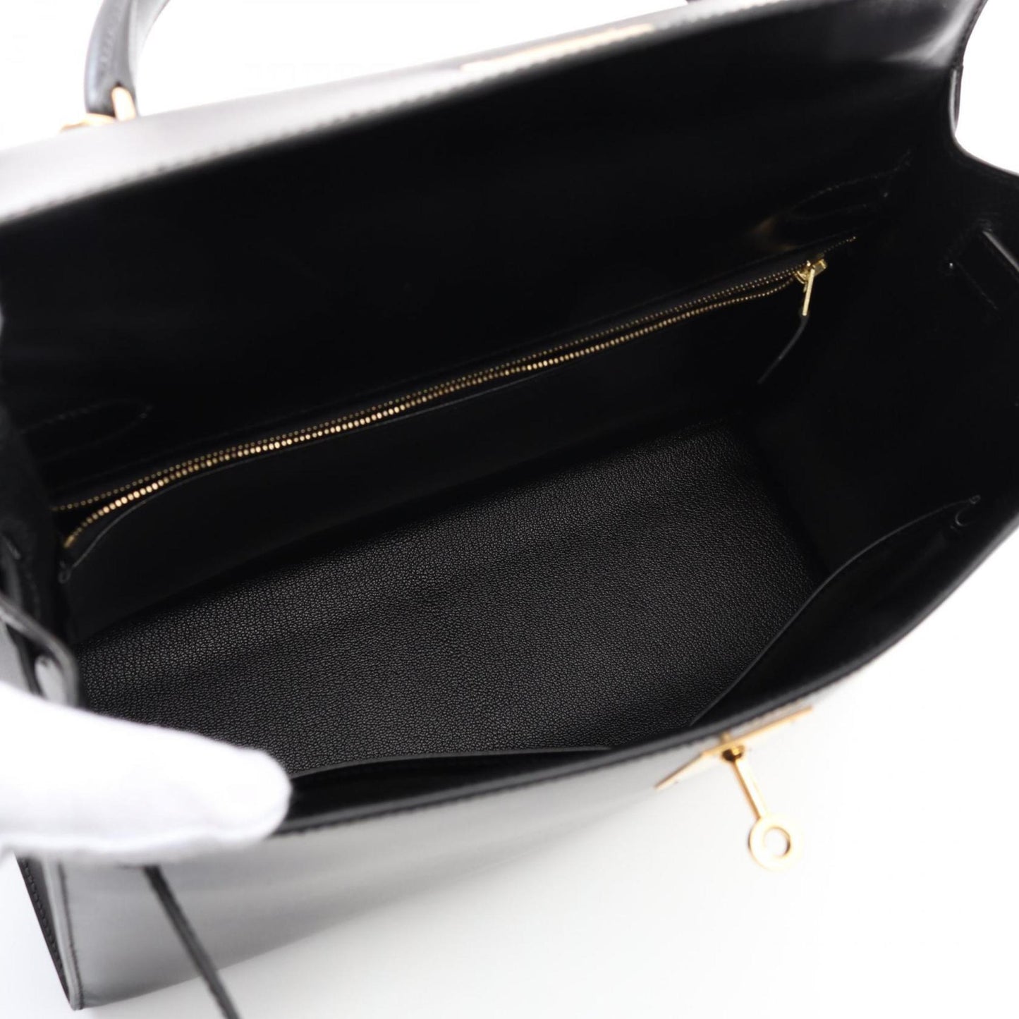 Hermes Black Box Calf Leather Handbag ( )