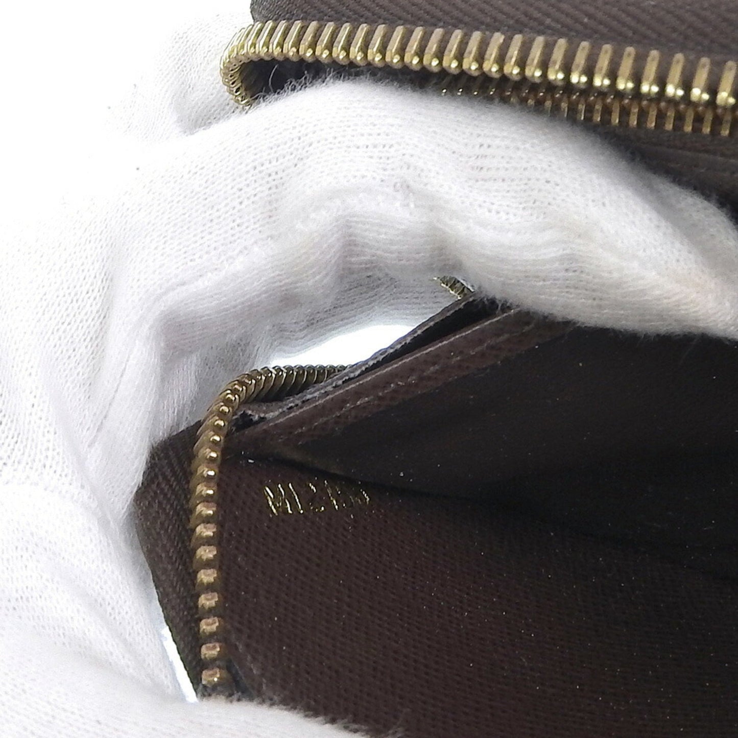 LOUIS VUITTON Zippy Wallet Long N41661 Damier Canvas Brown MI2156 Unisex