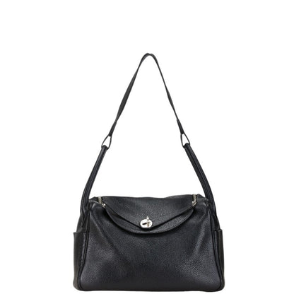 Hermes Black Taurillon Clemence Leather Handbag Shoulder Bag ( )