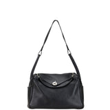 Hermes Black Taurillon Clemence Leather Handbag Shoulder Bag ( )