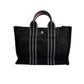 Hermes Black Canvas Handbag Tote Bag ( )