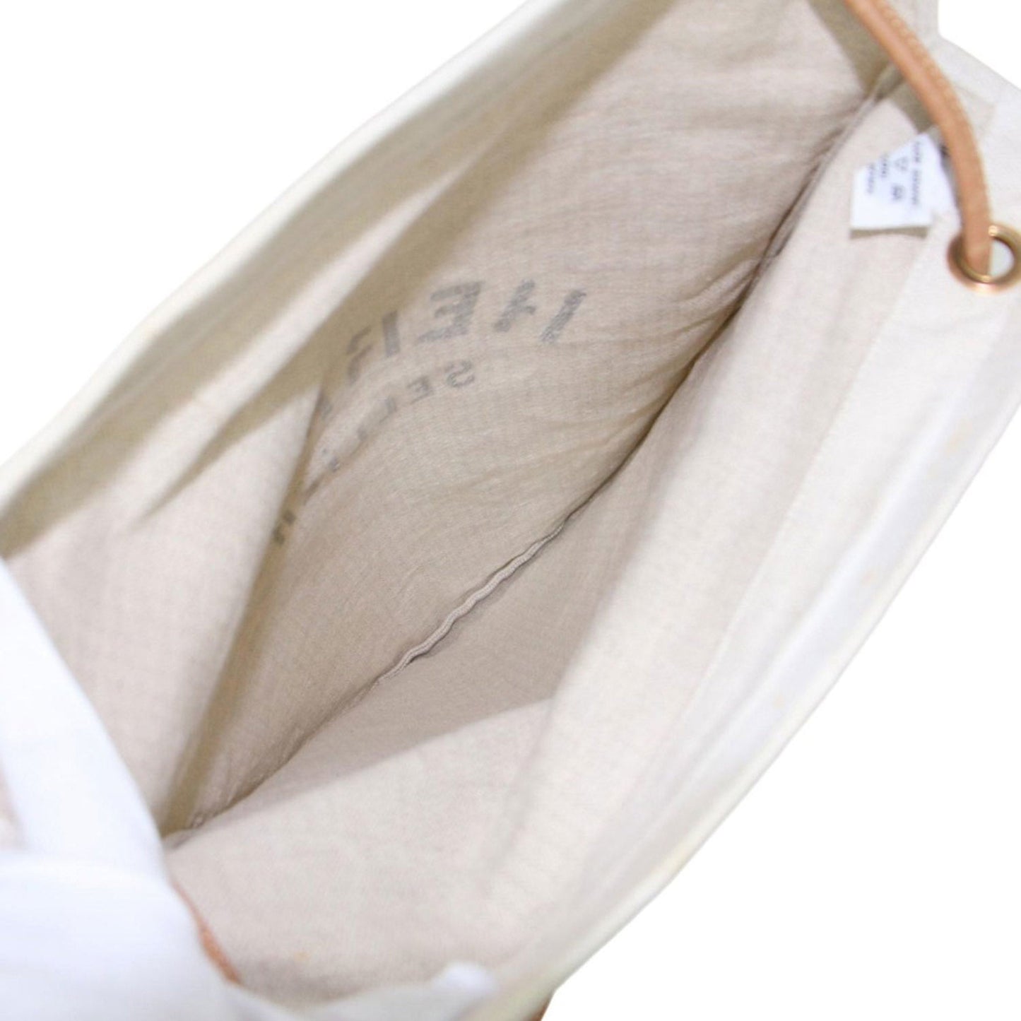 Hermes Beige Cotton 100% Leather Tote Bag ( )