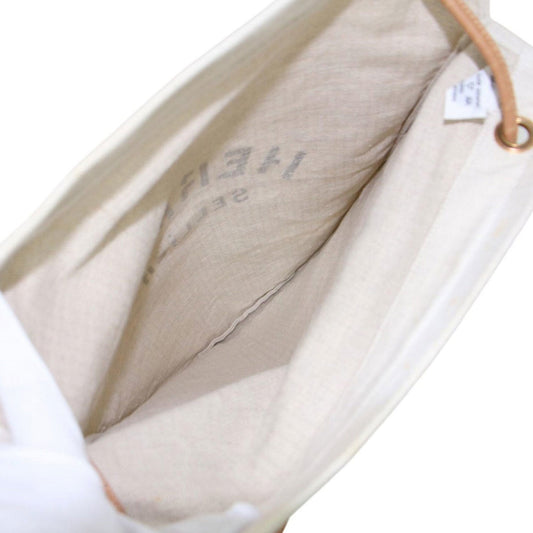 Hermes Beige Cotton 100% Leather Tote Bag ( )