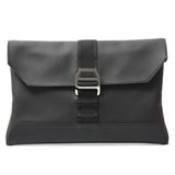 Hermes Black Taurillon Clemence Leather Clutch Bag ( )