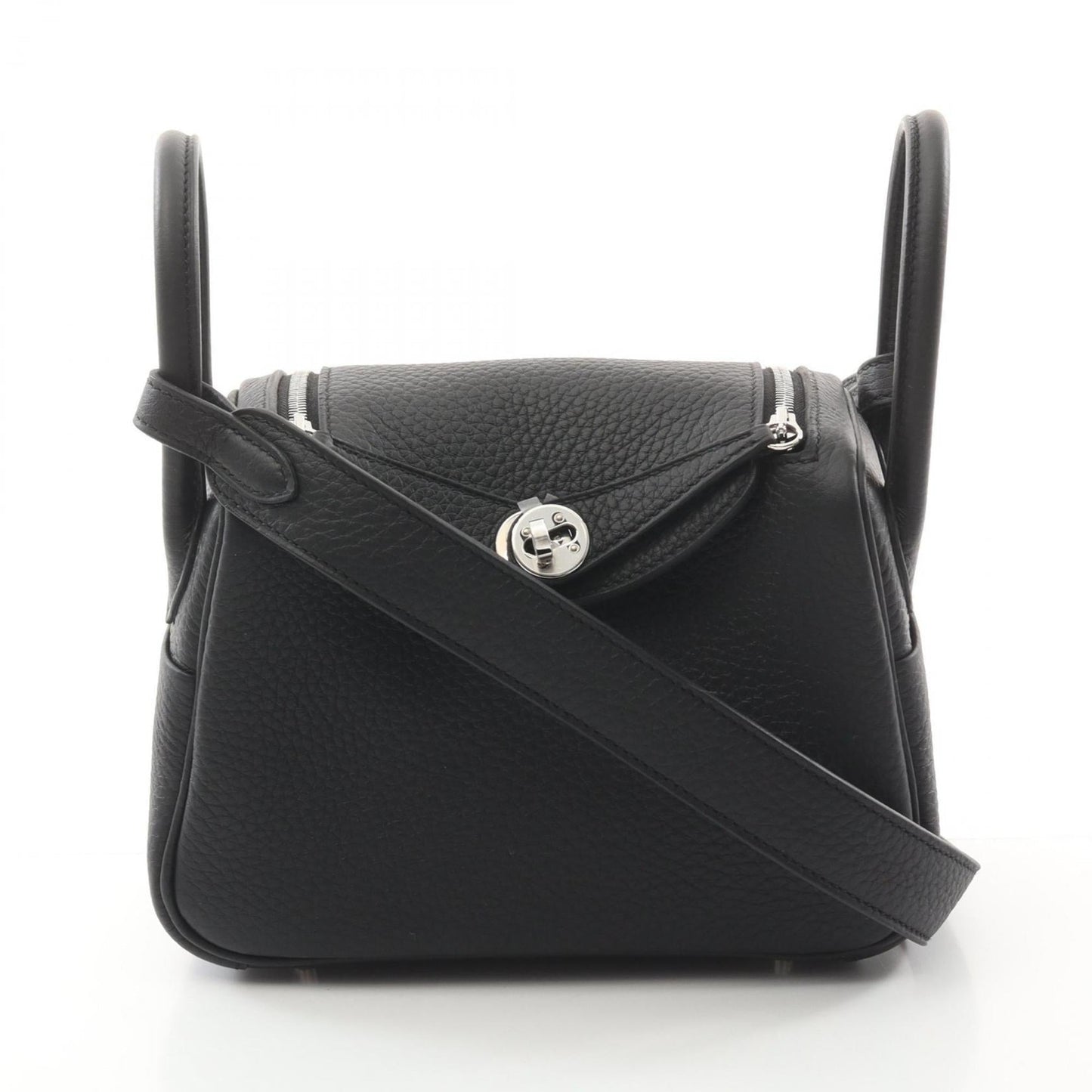 Hermes Black Taurillon Clemence Leather Shoulder Bag ( )