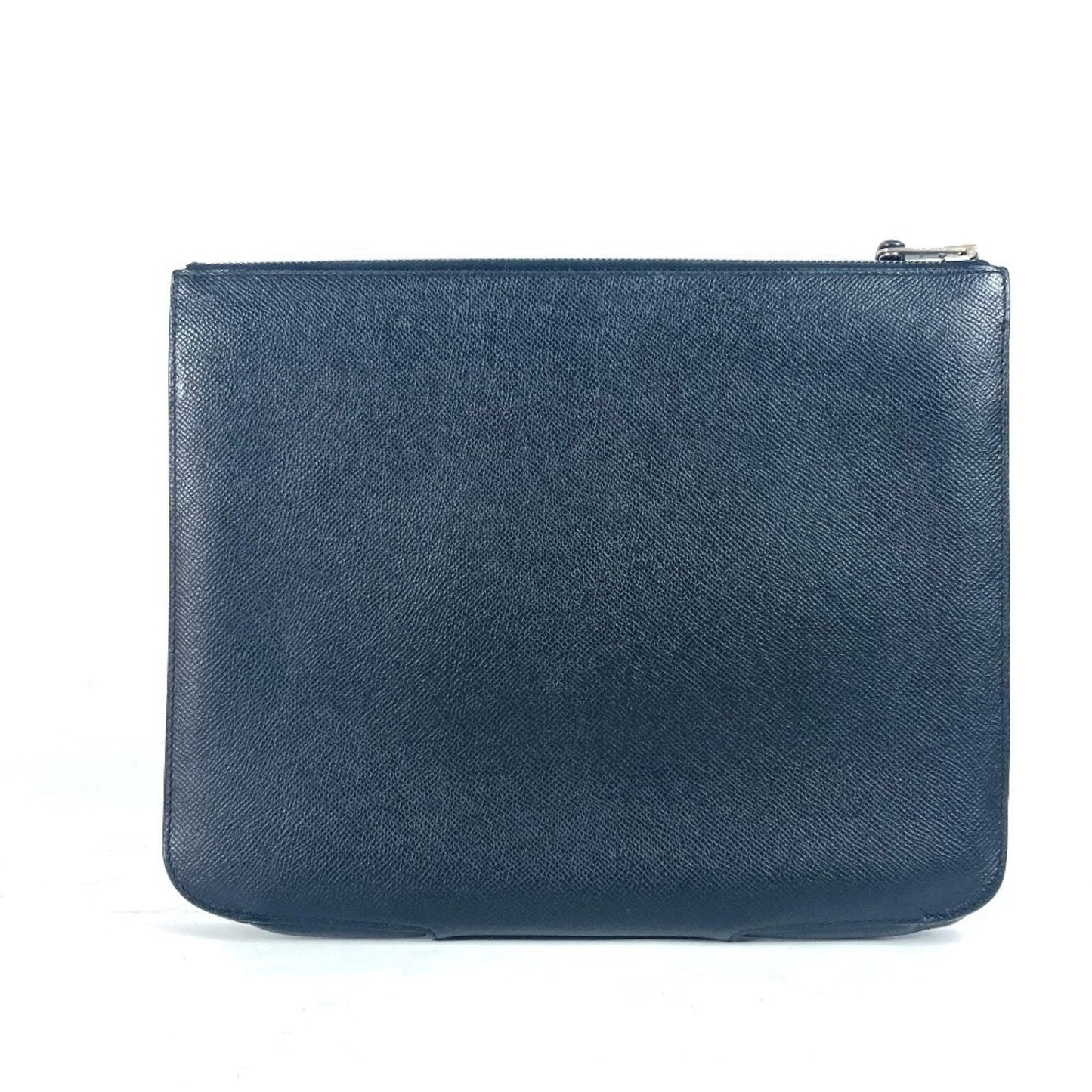Hermes Black Epsom Leather Clutch Bag Pouch ( )