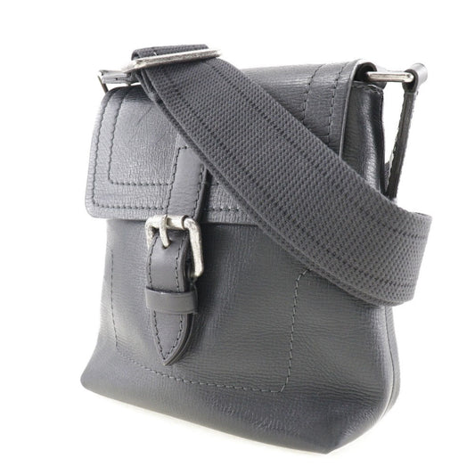 LOUIS VUITTON Yuma Shoulder Bag Utah M97024 Leather Basalt Black RI3059 Men's