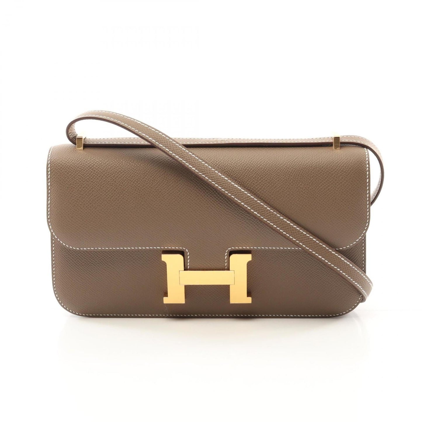 Hermes Brown Leather Shoulder Bag ( )