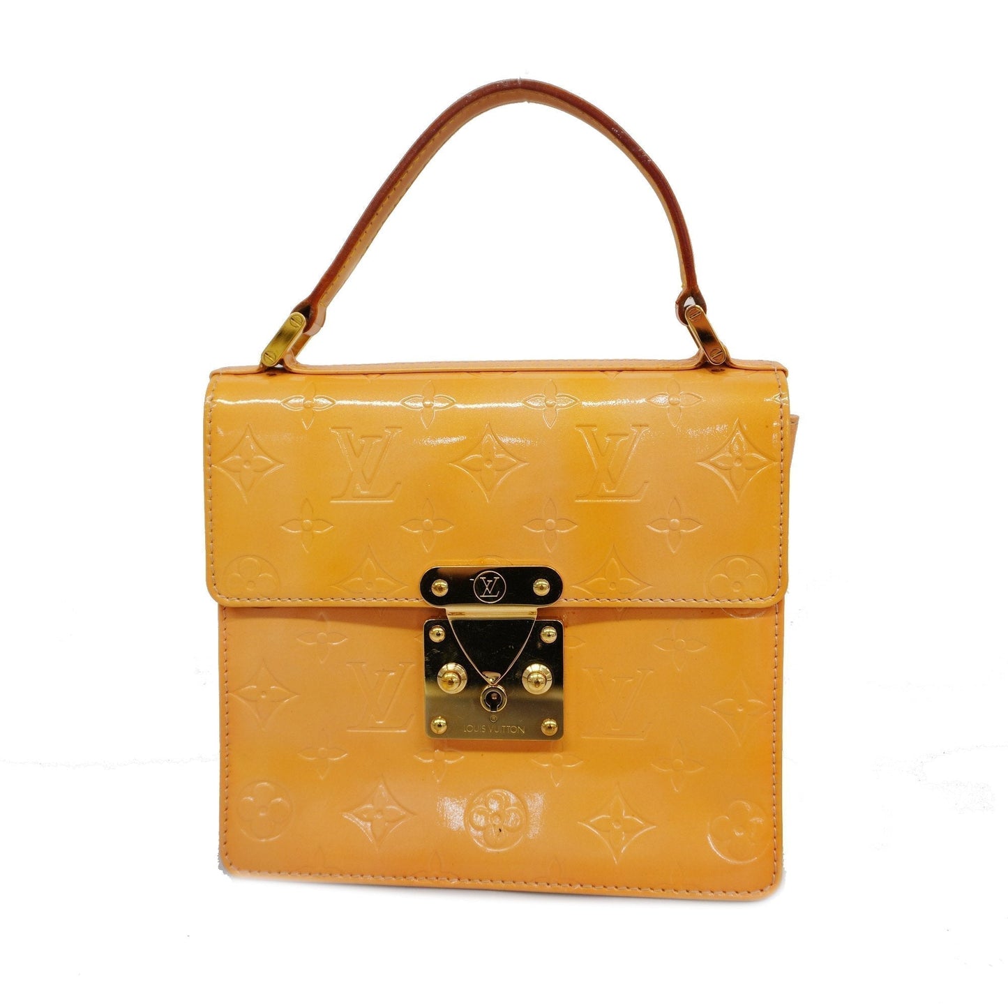 LOUIS VUITTONAuth  Monogram Vernis Spring Street M91033 Handbag Rose