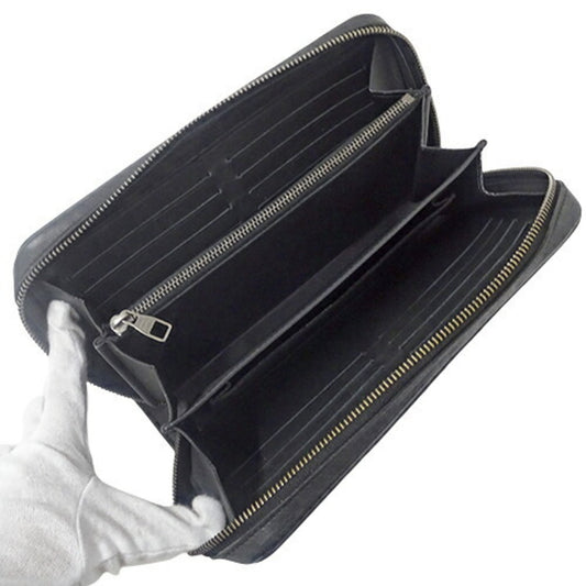 LOUIS VUITTON Wallet Damier Anfini Men's Long Zippy XL Onyx N61254 Black