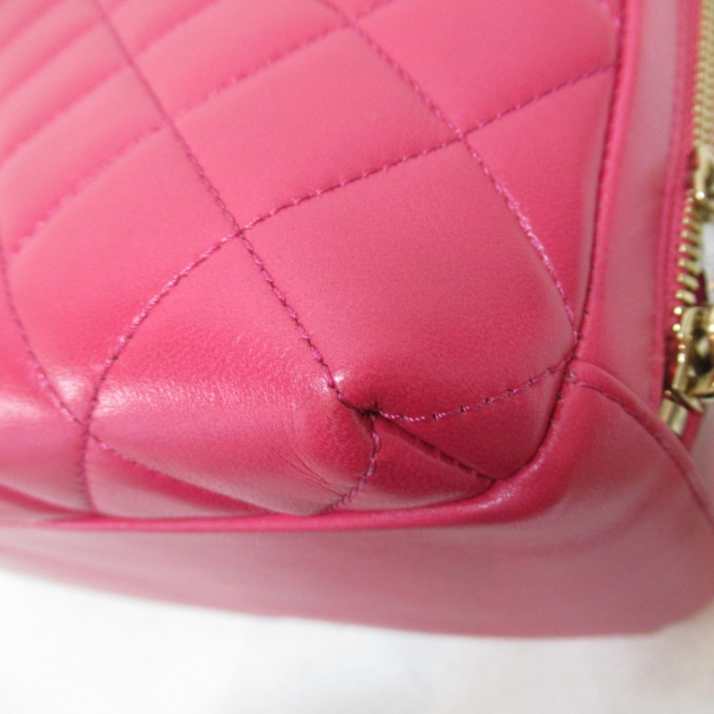 CHANEL 2way bowling bag Pink Lambskin [sheep leather]