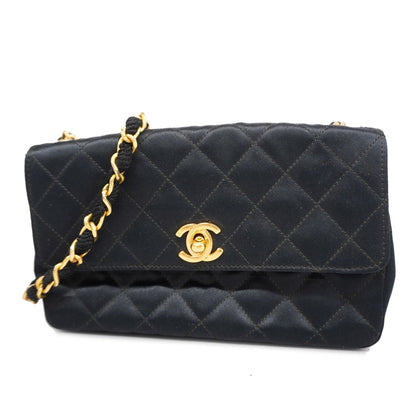 CHANEL  Shoulder Women's Satin Shoulder Bag Black