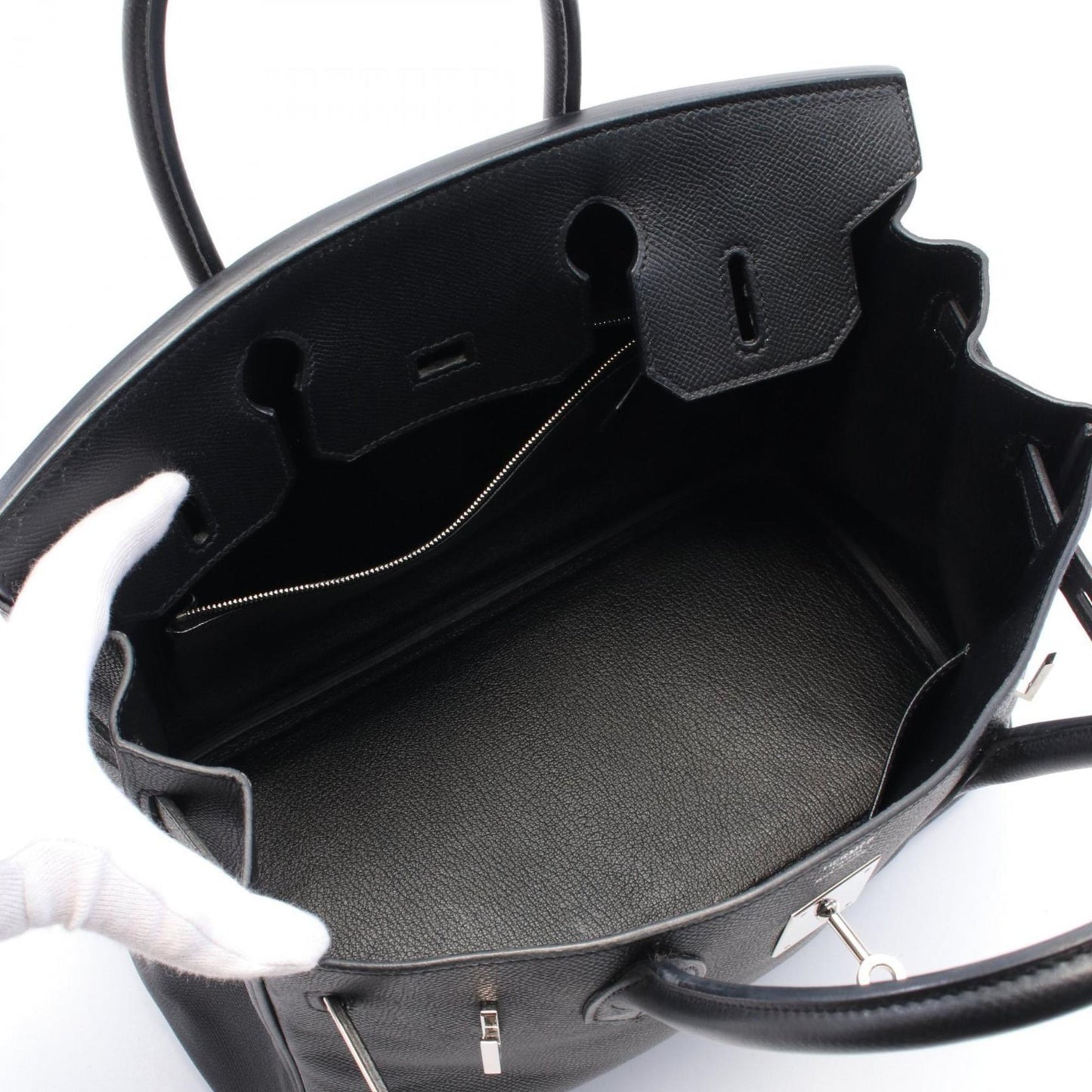 Hermes Birkin Black Epsom Leather Handbag ( )