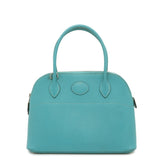 Hermes Bolide Blue Chevre Myzore Leather Handbag ( )