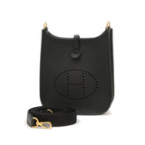Hermes Black Taurillon Clemence Leather Shoulder Bag ( )