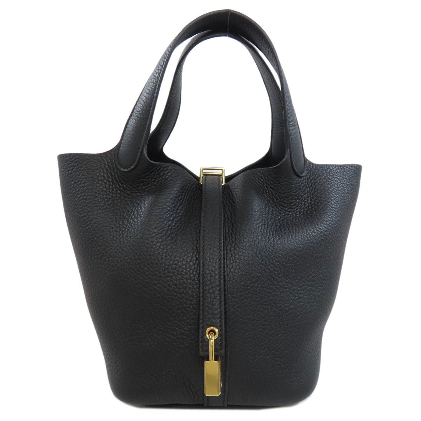 Hermes Black Taurillon Clemence Leather Handbag ( )
