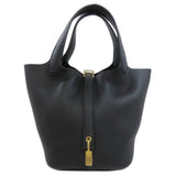 Hermes Black Taurillon Clemence Leather Handbag ( )