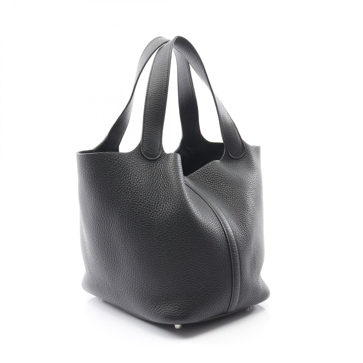 Hermes Black Taurillon Clemence Leather Handbag ( )